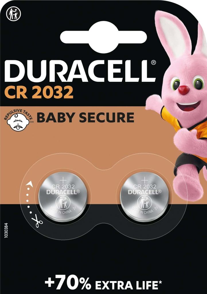 Duracell elektronische lithium knoopcel CR2032, 3V Productafbeelding 