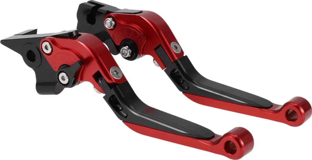 Paire de leviers de moto réglables Yamaha MT-07 2014-2022 - Noir et rouge