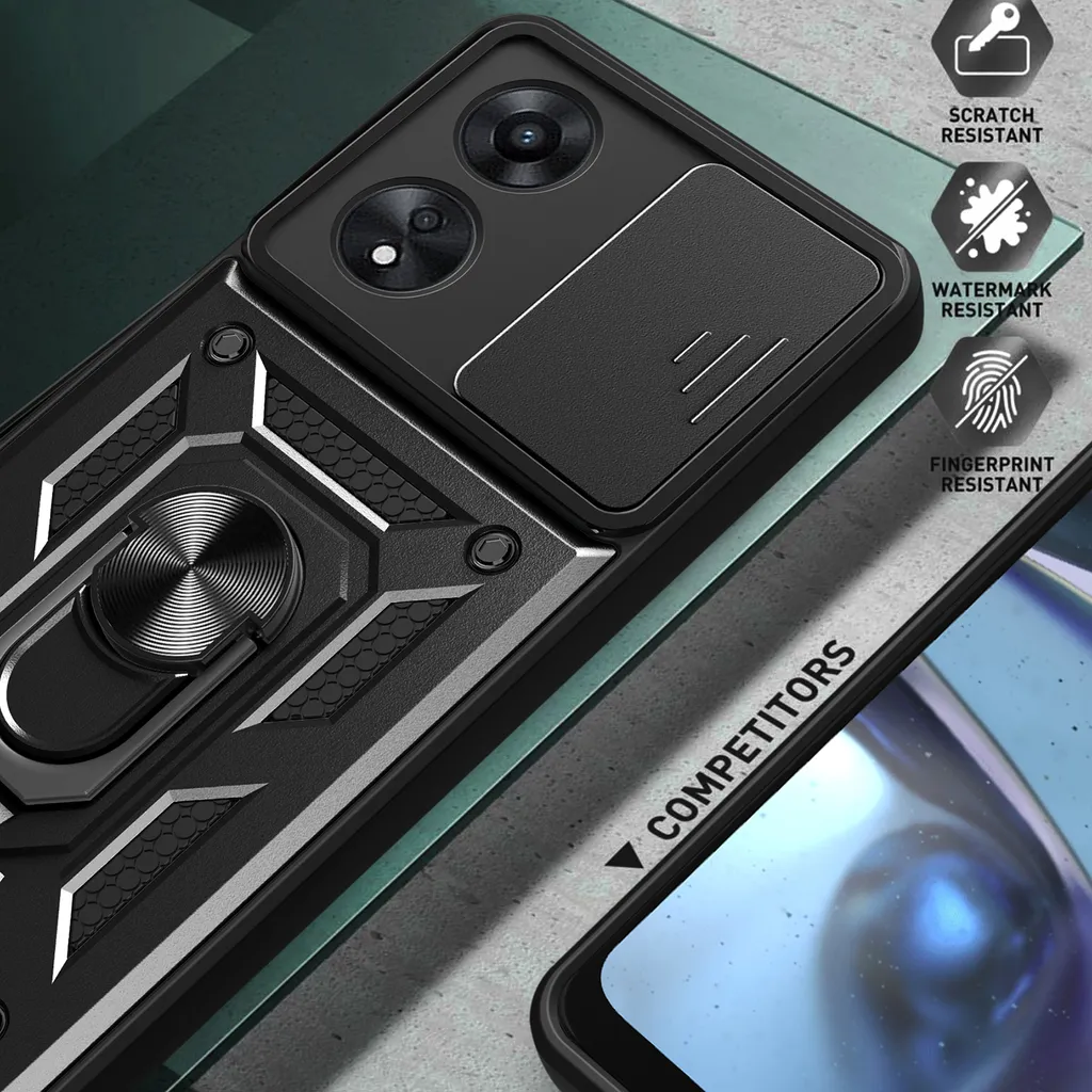 TAUYN Custodia per Oppo A58 4G, TPU/PC Antiurto Custodie con