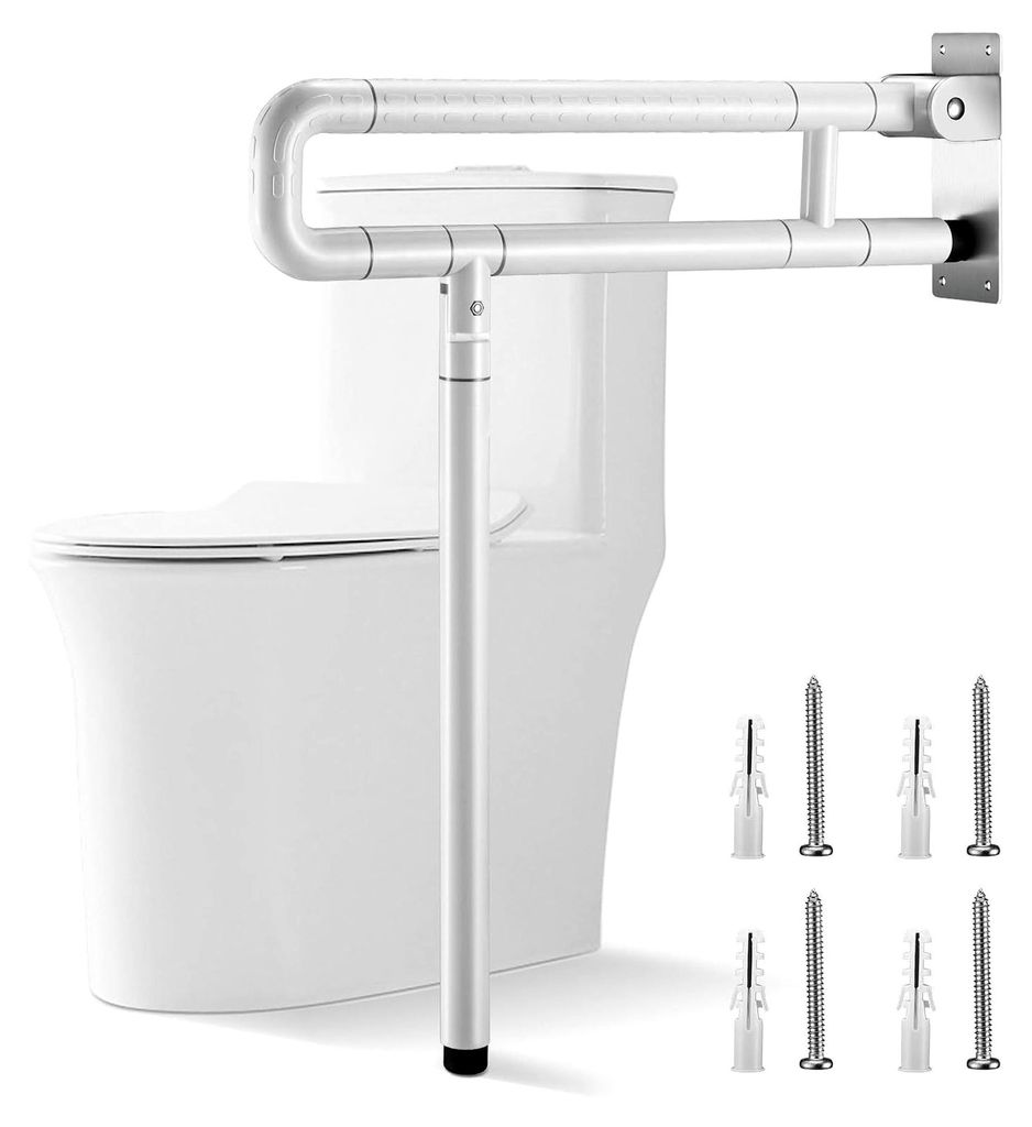 Wandstützgriff WC Haltegriff klappbar 60 cm rutschfester Haltegriff aus Edelstahl 300350 kg Haltegriff Dusche faltbarer Sicherheitsgriff für Bade...