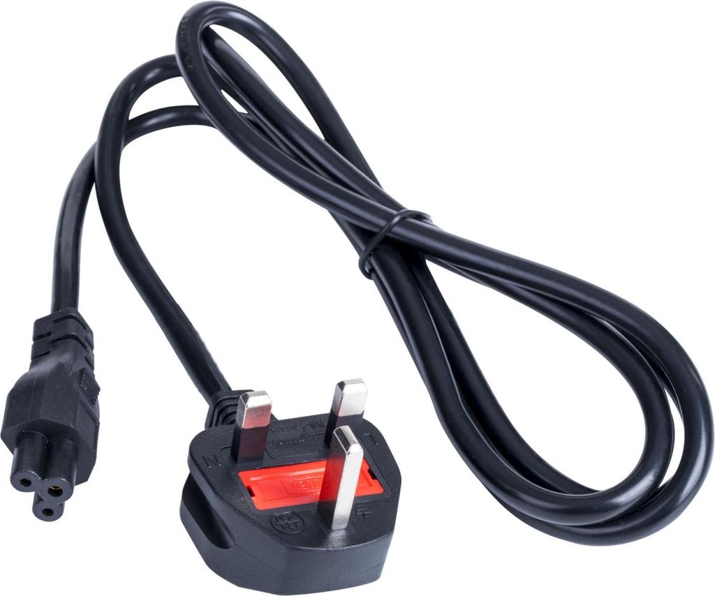 AKYGA AK-AG-02A Britisches IEC C5 3-poliges Laptop-Stromkabel 1,5 m