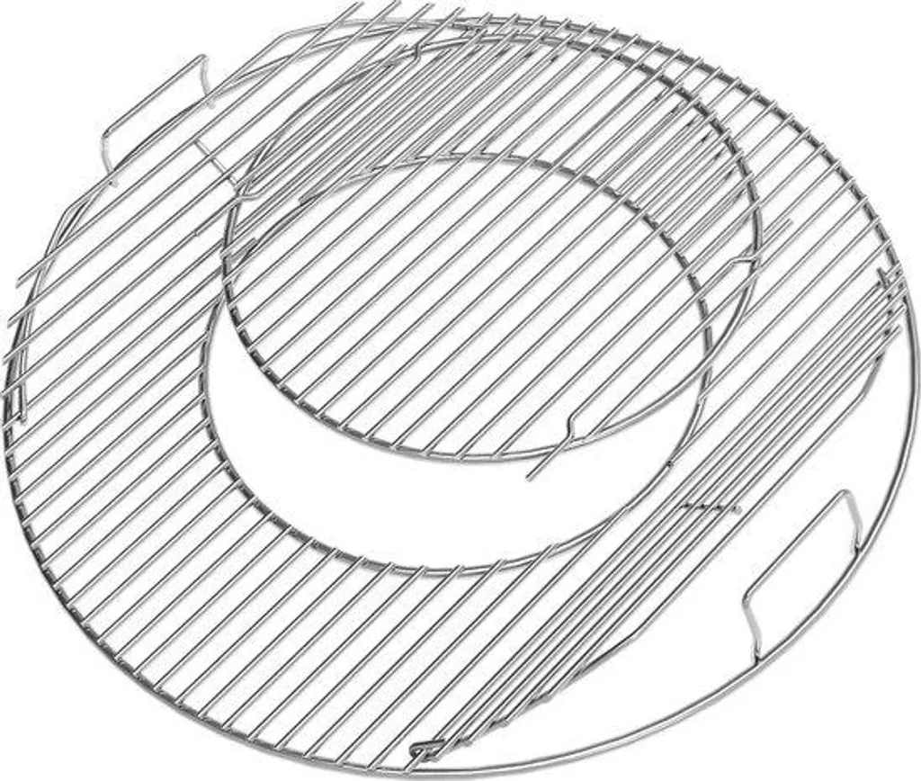Grille de cuisson Gourmet 57 cm en acier inoxydable pour barbecue charbon