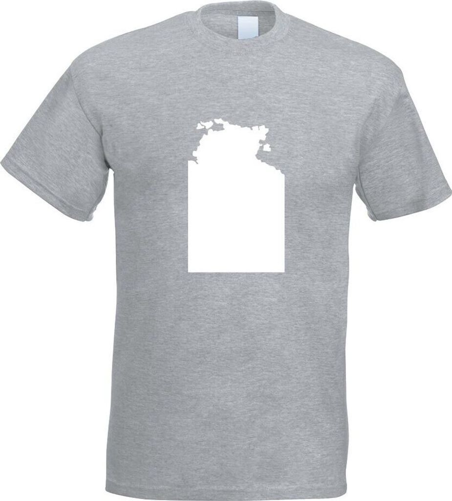 Kiwistar - T-Shirt - Graumeliert - Northern Territory Australien Motiv Bedruckt Funshirt Design Print - mit Motiv Bedruckt - Funshirt Design - Spor...