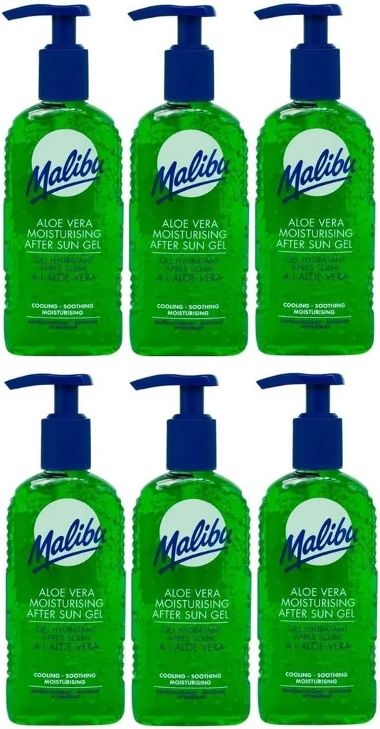 Malibu Aloe Vera Gel Doposole 200ml x6pz - Scorta Famiglia Rinfrescante
