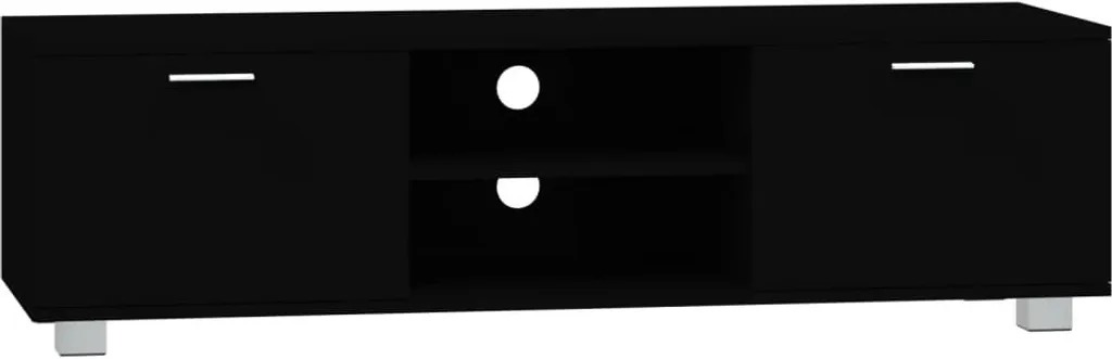 mobile TV vidaXL nero 140x40,5x35 cm in legno