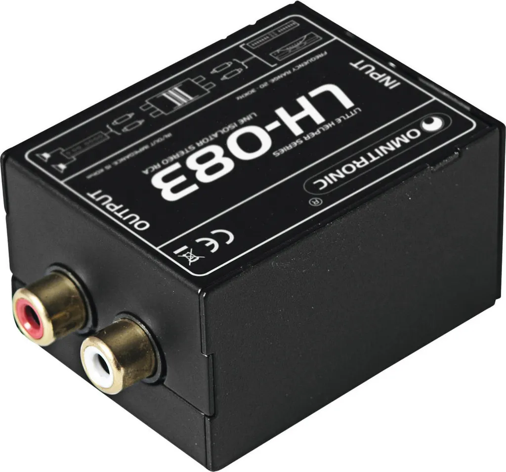 Acquista Omnitronic LH-083 Stereo-Isolator RCA S - Elimina Ronzio Audio