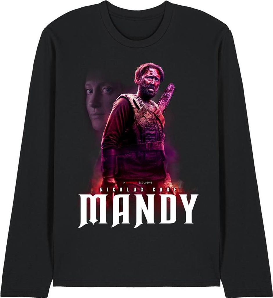 Mandy - "Ready For Revenge" T-Shirt für Herren/Damen Uni, Langärmlig TV32190 (XXL) (Schwarz)