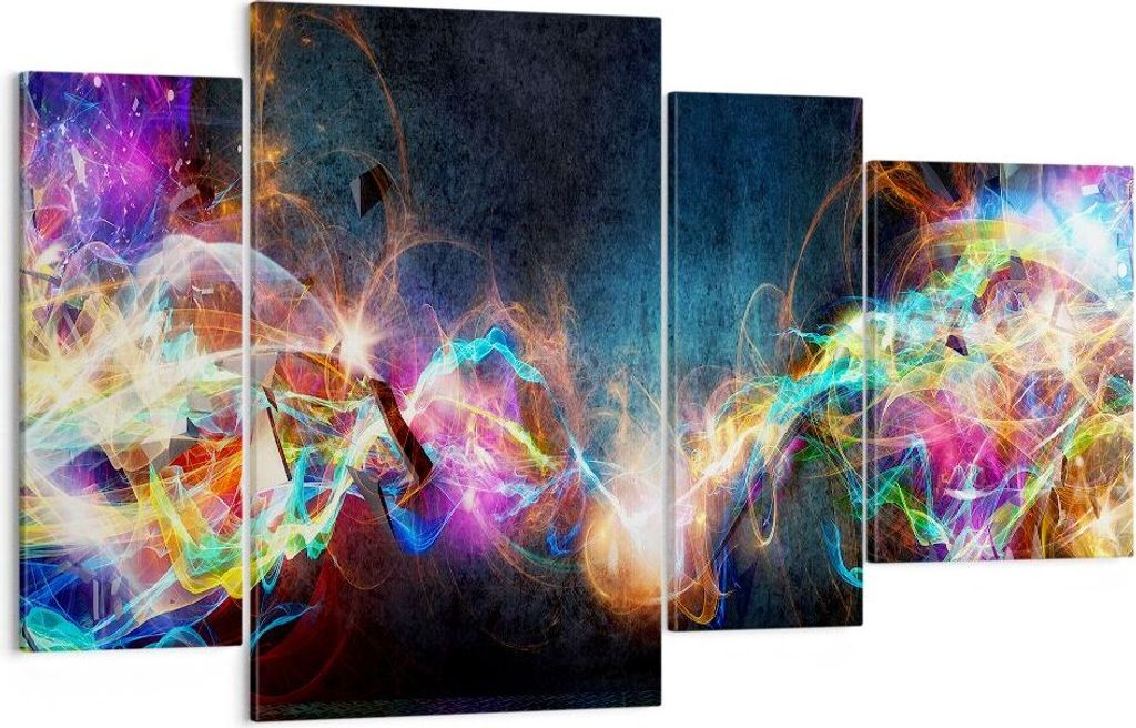 Bild auf Leinwand - Leinwandbild - Abstraktion modern - 120x70cm - Wand Bild - Wanddeko - Leinwanddruck - Bilder - Kunstdruck - Wanddekoration - Le...