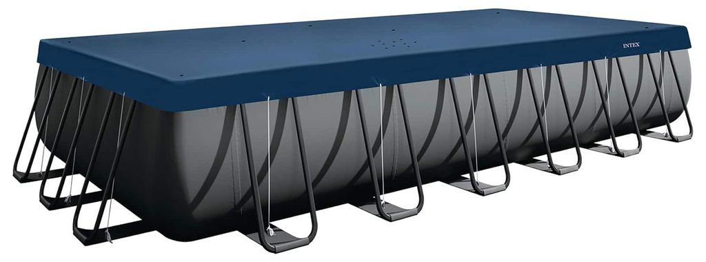 INTEX 28087 Pool Abdeckplane rechteckig Deluxe 732x366cm mit 20cm Überhang Cover