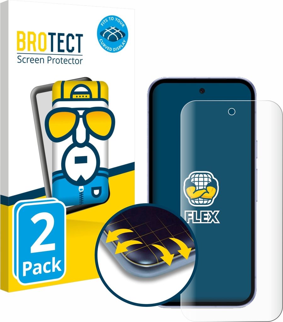 2x BROTECT Fullscreen Schutzfolie für Google Pixel 9a Displayschutz Folie Fullcover Klar Transparent