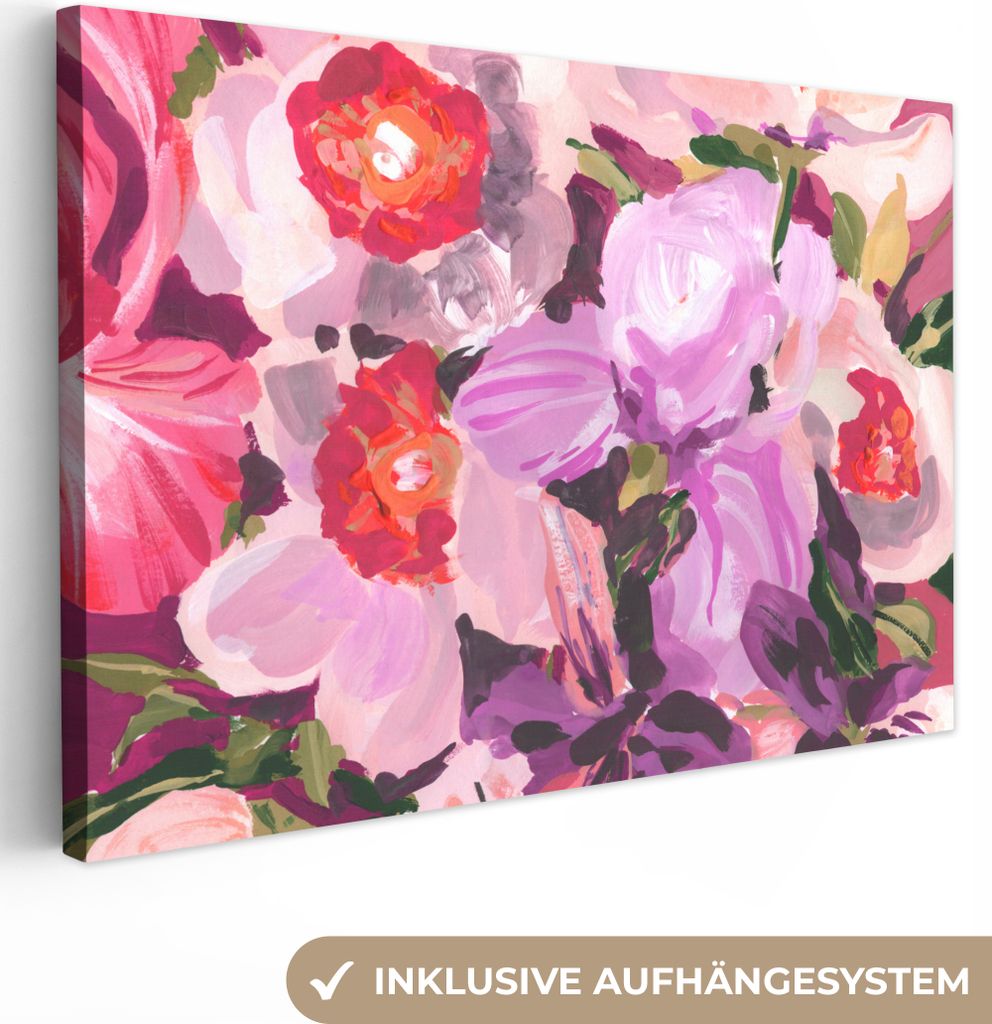 OneMillionCanvasses - Leinwandbilder - 150x100 cm, Rosa - Orchidee - Blumen - Botanisch, Wandbilder Kunstdruck Wanddekoration - Foto auf Leinwand...