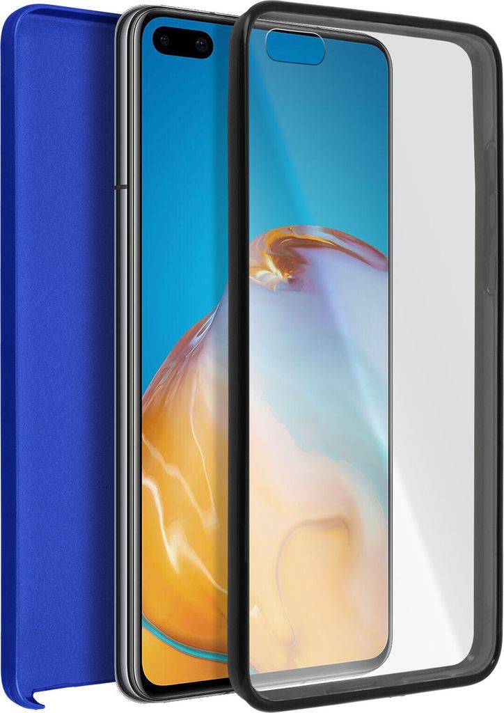 Schutzhülle für Huawei P40 Pro, Vorder- + Rückseite – Blau
