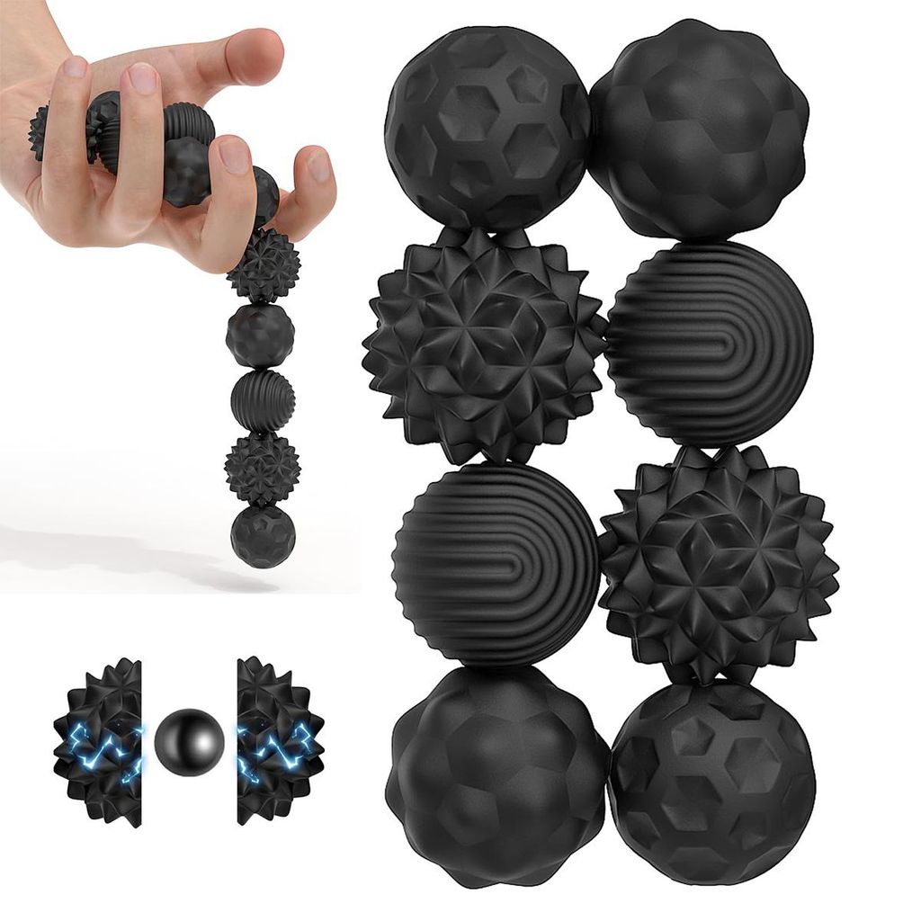 Magnetisches Fidget-Spielzeug mit 8 Kugeln – Produktbild 