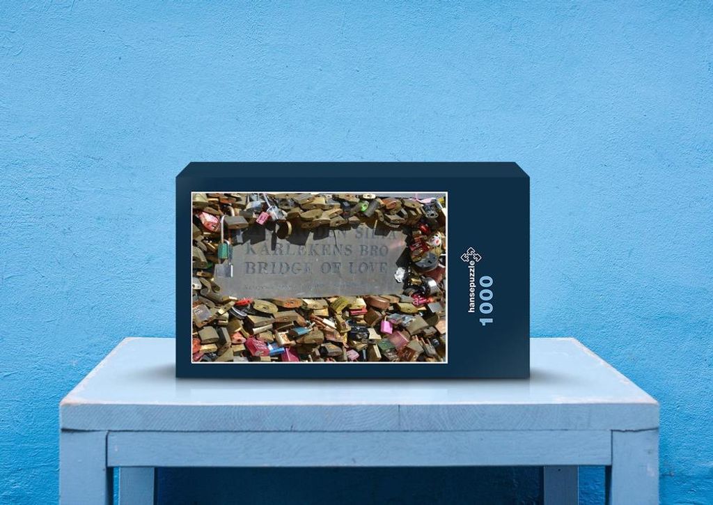 hansepuzzle 69669 - Bridge of Love Puzzle, 1000 Teile, Hintergründe, 60,0 x 46,0cm mit hochwertiger Aufbewahrung, Kartonbox & Beutel