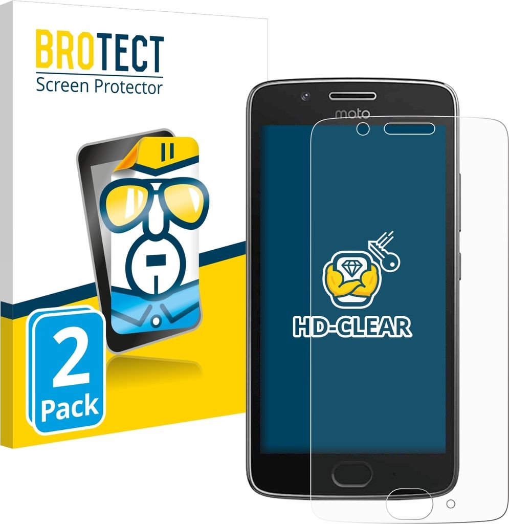 2x Für Motorola Moto G5 Schutzfolie BROTECT Displayschutz Display Schutz Folie Klar Transparent