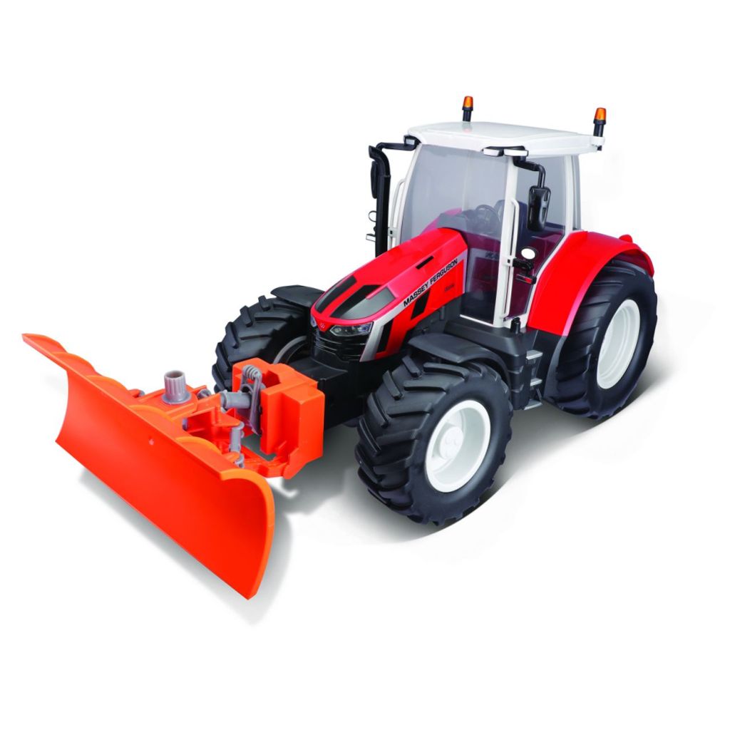 Maisto Tech 82724 - Ferngesteuerter Traktor - Massey Ferguson 5S.145 mit Schneeschieber