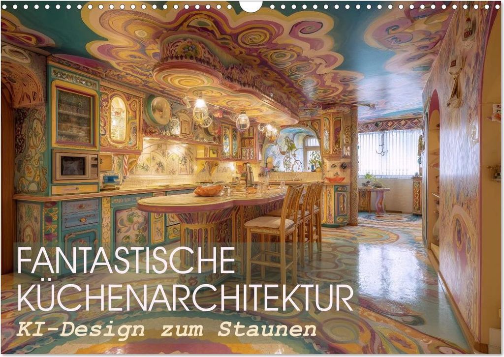 Fantastische Küchenarchitektur. KI-Design zum Staunen (Wandkalender 2027 DIN A3 quer), CALVENDO Monatskalender