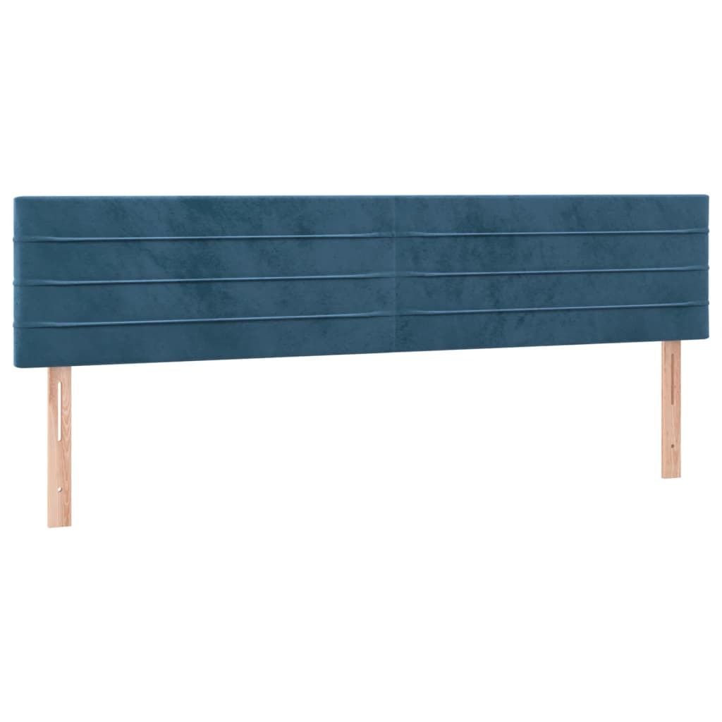 Kopfteile Dunkelblau 160x5x78/88 cm Samt