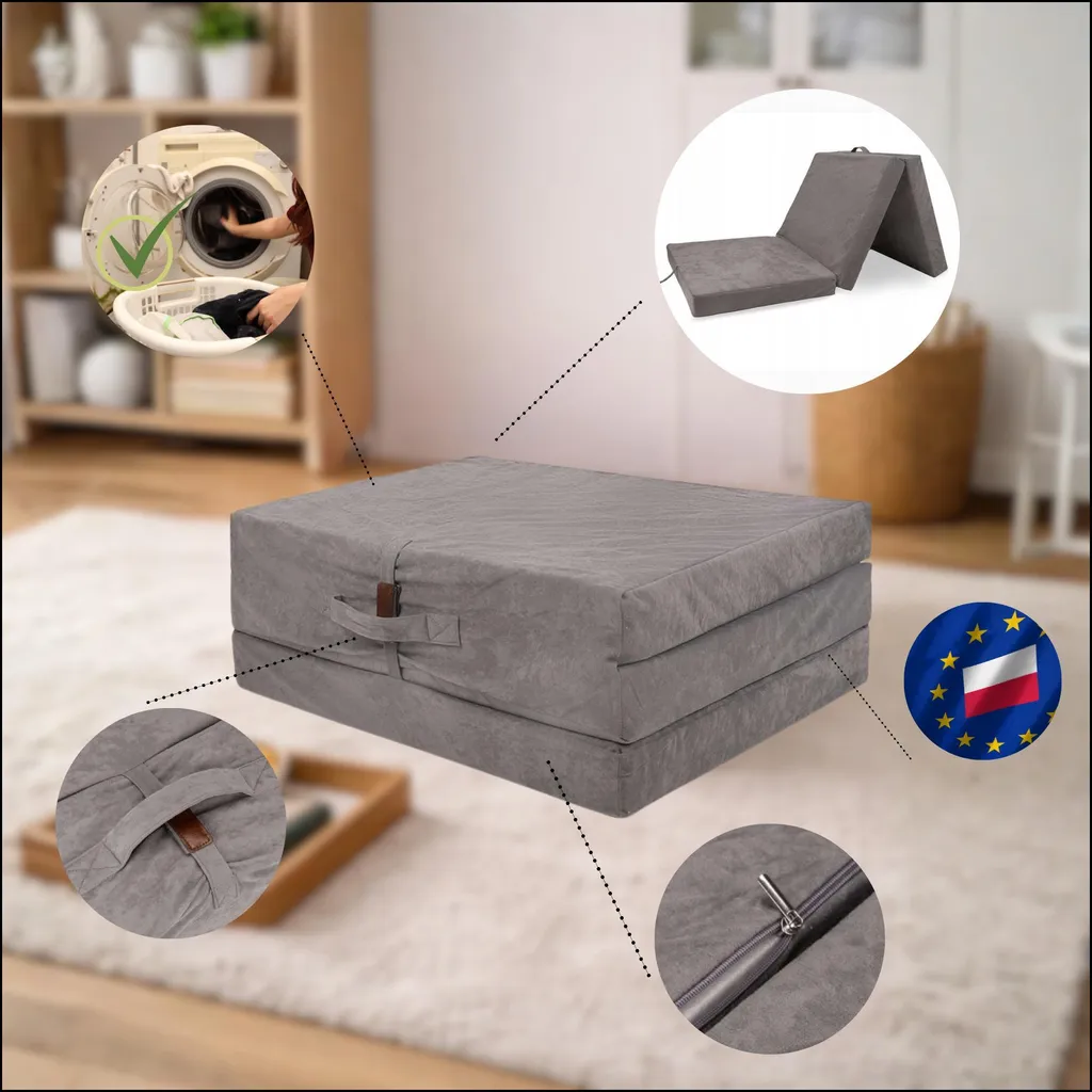 Matelas de camping pliable 195x80cm - Mousse haute densité confortable