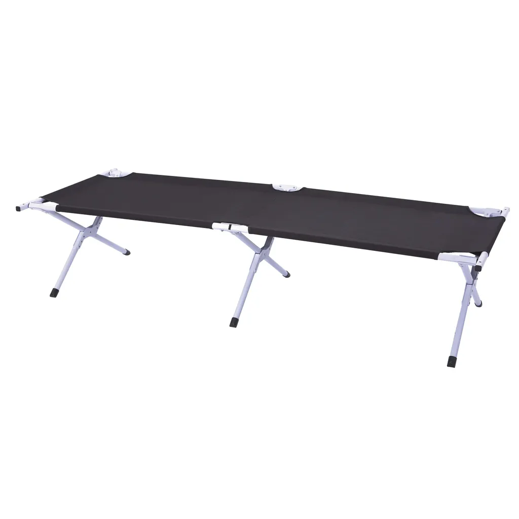 Lit de camp robuste anti-humidité 190x64x42 cm pour dormir au sec dehors