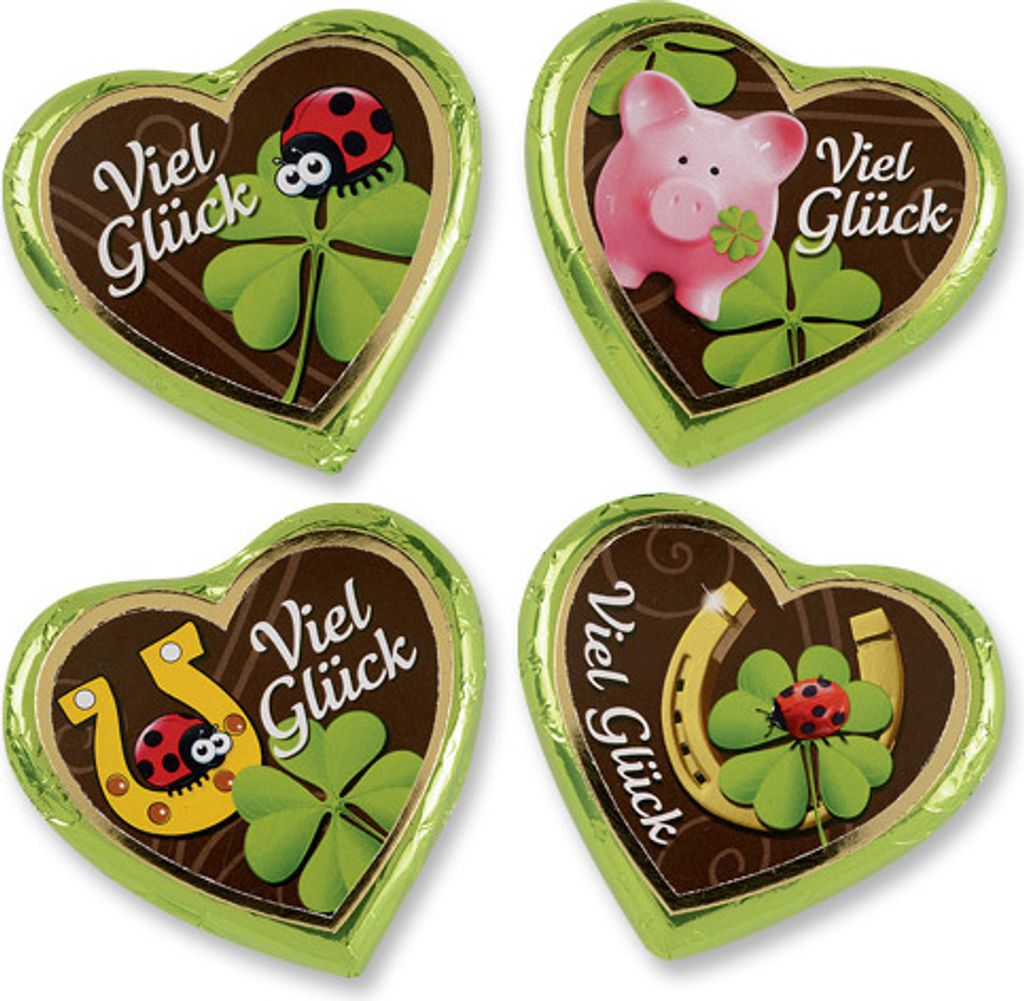 Günthart 4 Pralinenherzen  Viel Glück Produktbild 