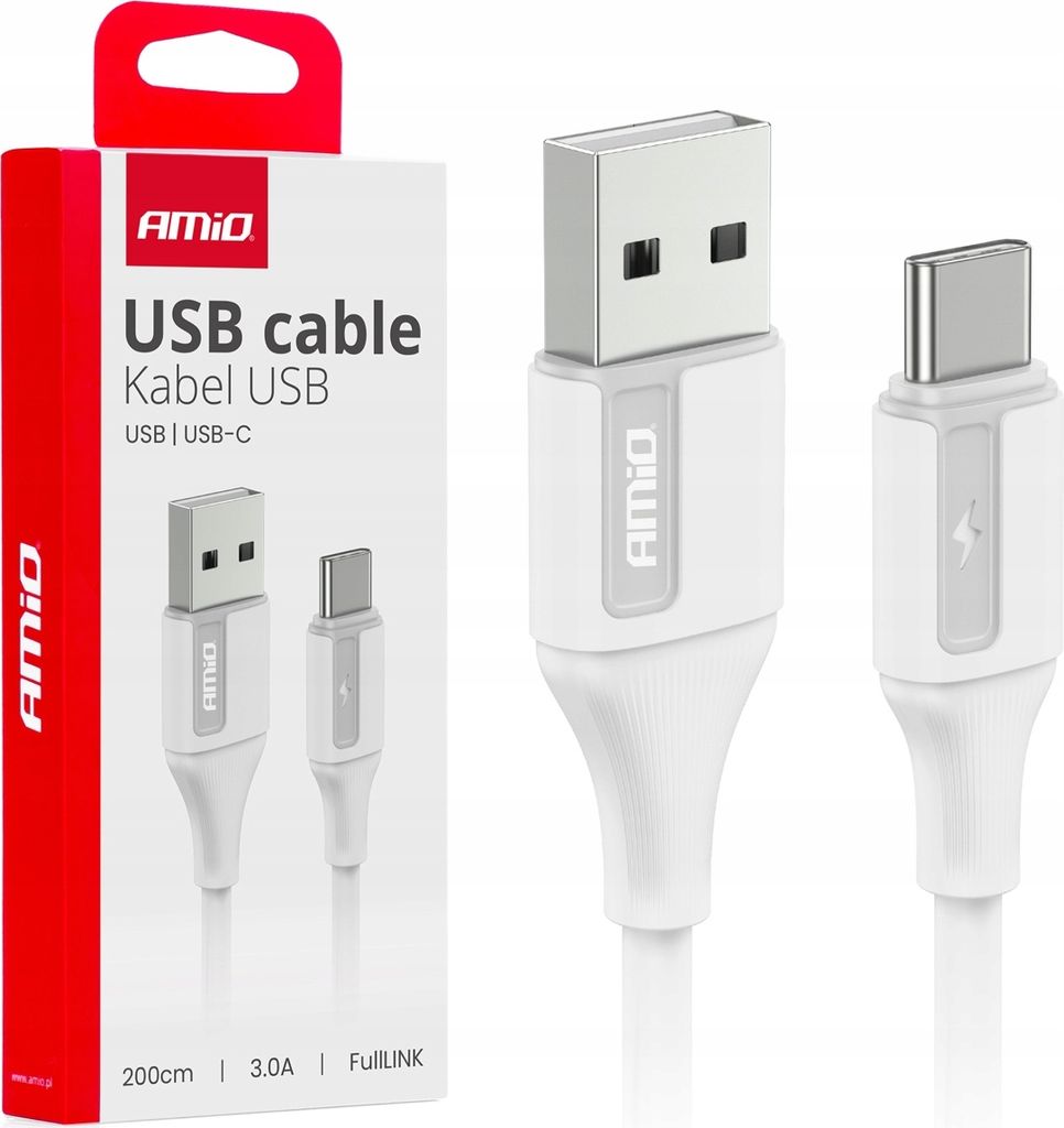 Kabel do ładowania USB-A - USB-C 3A 200cm FullLINK Zdjęcie produktu 