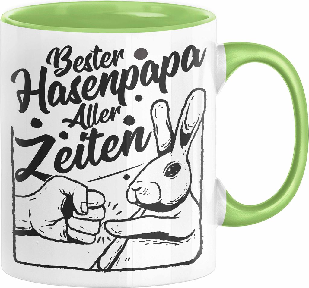 Bester Hasenpapa Aller Zeiten Tasse Geschenk Vatertag Hasen-Vater Besitzer (Grün)
