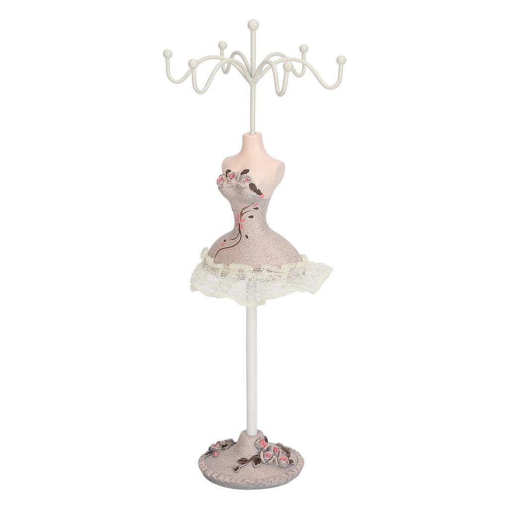 Model Dress Jewelry Rack Holder,Dress Jewelry Displays Stand,Mannequin Dress Necklace Holder,Dress Shaped Jewelry Display Holder,Jewelry Storage Ra...