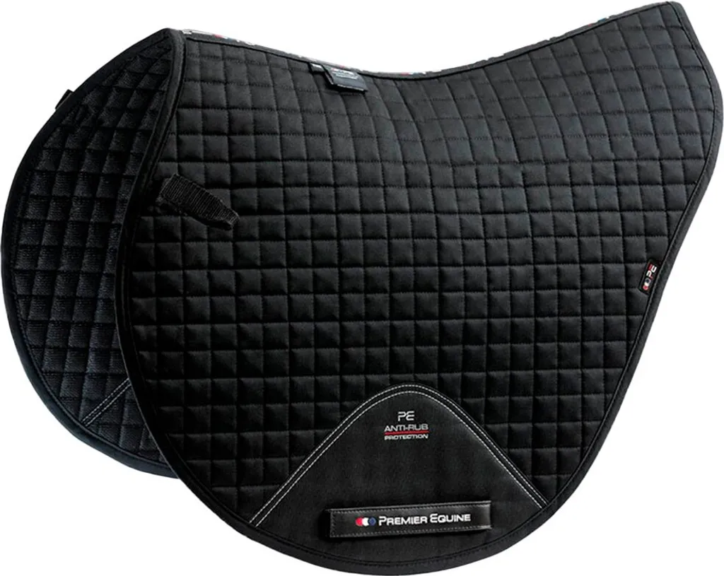 Tapis Selle Cross Anti-Glisse Premier Equine Coton Noir Taille Full