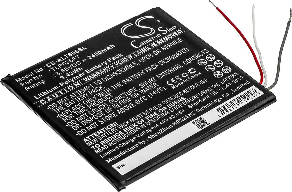 Batteria Nuova Alcatel 1T 7 OT-8068 TLP025F7 | TECHTEK Alta Qualità