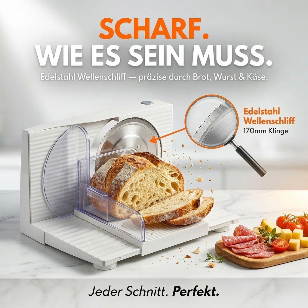 Sommertal Allesschneider AS170 150W Edelstahlmesser mit