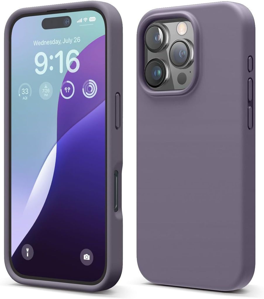 Elago Premium Silikonhülle für iPhone 16 Pro Deep Lavender Produktbild 