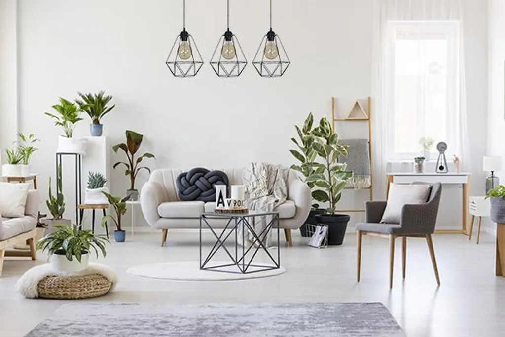 Suspension Diamond Loft Edison Industries en métal noir style industriel