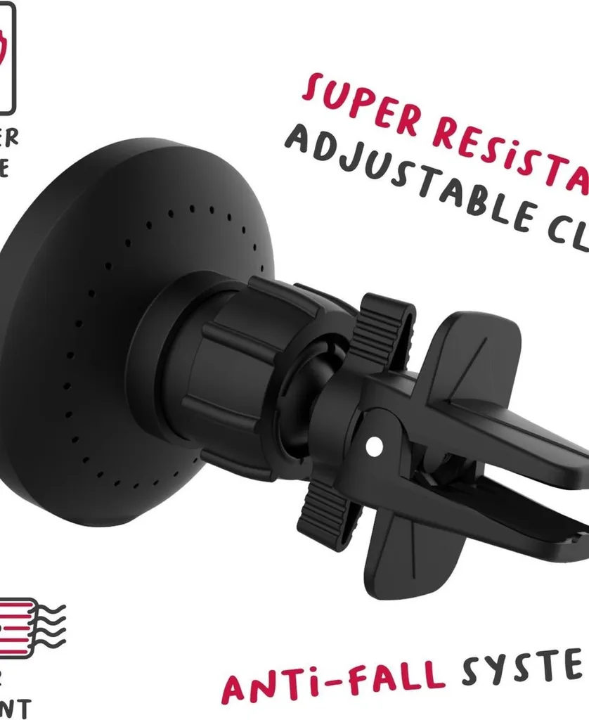 Celly GHOSTMAGCHARGE Support Voiture Magnétique Actif pour iPhone Noir - 13