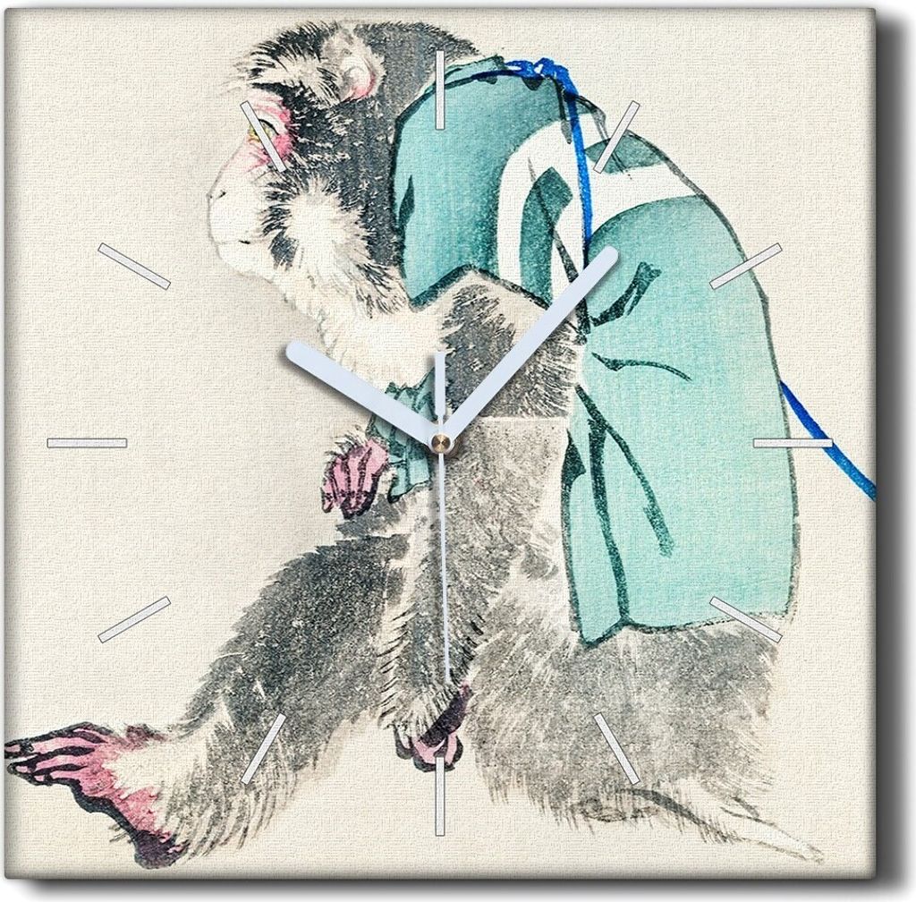 Coloray Hodiny Unikátní 30x30 cm Tiché hodiny Pro obývací pokoj a kuchyň Nástěnné hodiny Plátno Černé ručičky hodin - Pet Monkey
