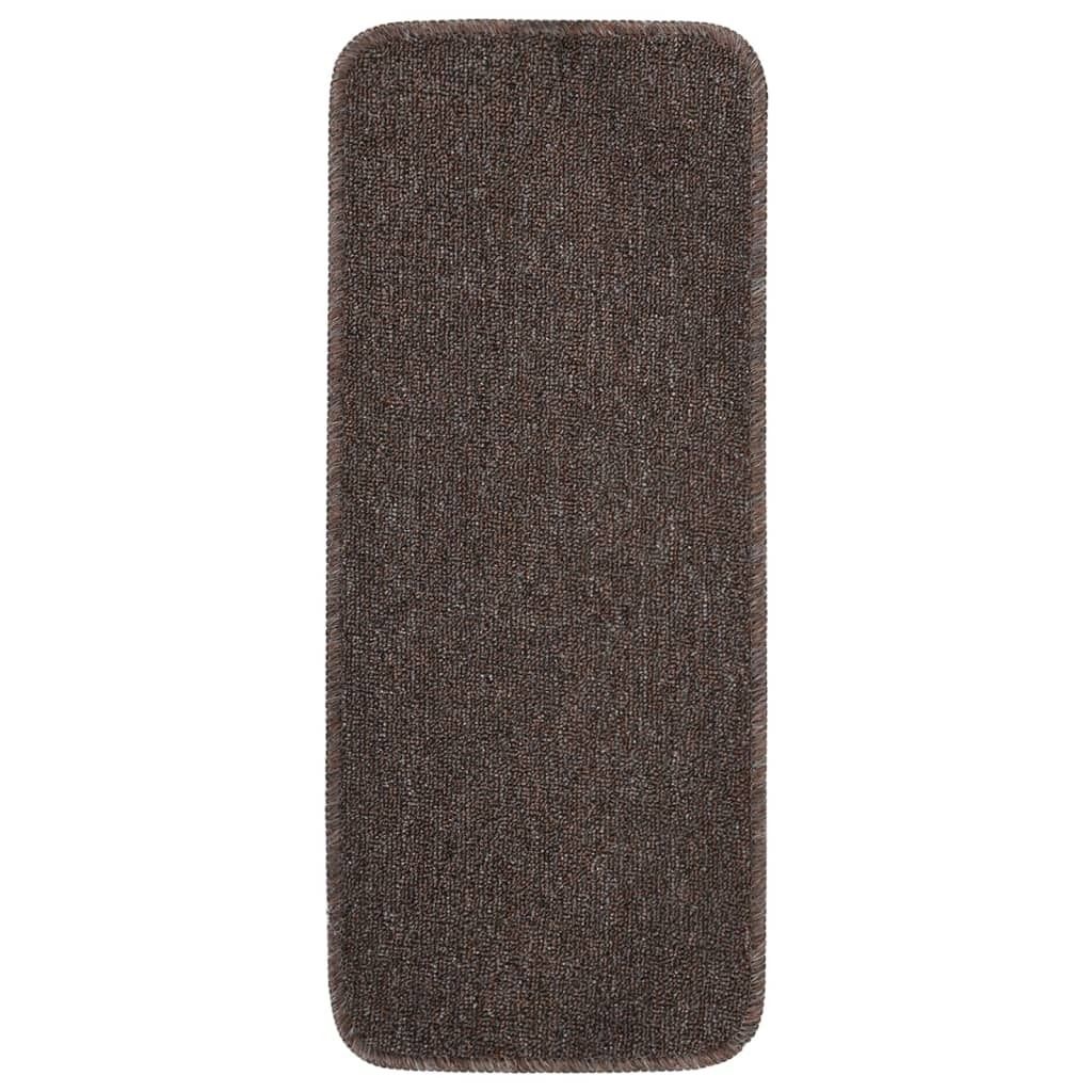 vidaXL Antirutsch Stufenmatten 15 Stk. 60x25 cm Braun Produktbild 