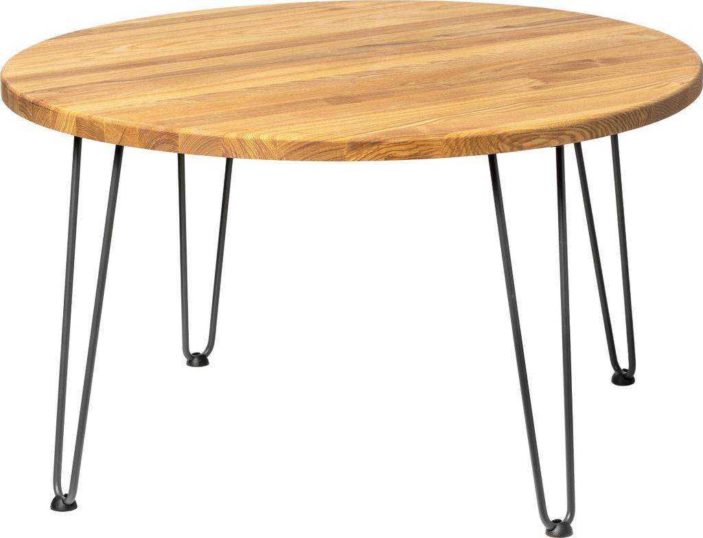 LAMO Manufaktur Couchtisch rund aus Holz 80 cm | Beistelltisch couch | Wohnzimmertisch rund, Kaffeetisch, runder Couchtisch | Stärke: 28 mm, Farbe...