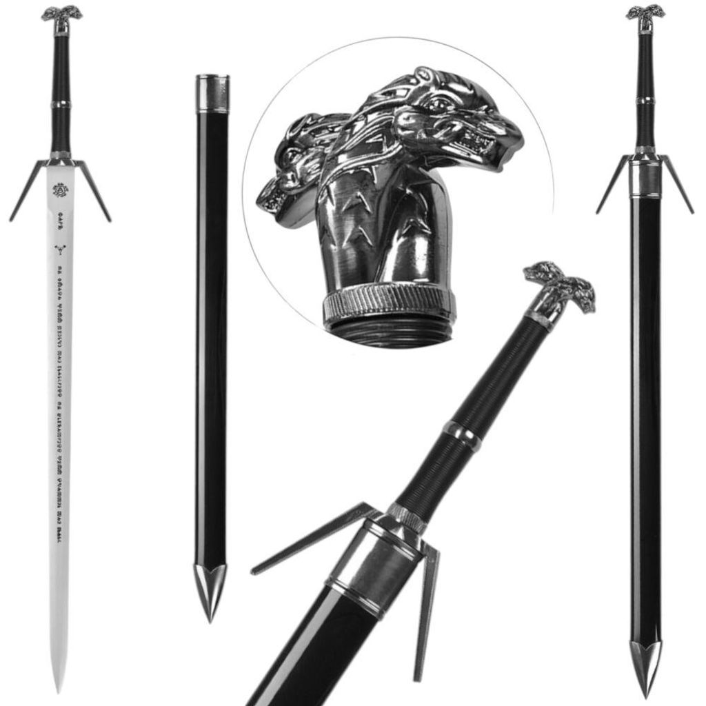 Fantasy Schwert Modell mit Scheide 122 cm – Dekoratives Wohnraum Accessoire Bambus Design Sammlerobjekt premium deko geschenk JT10638