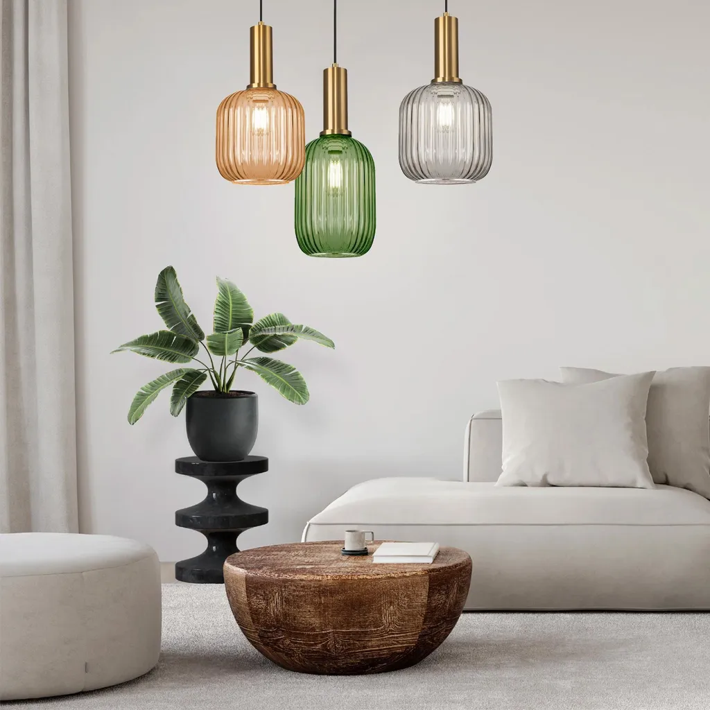 Suspension Pour Cuisine ou Salle à Manger Toolight APP458-1CP Orange - 5