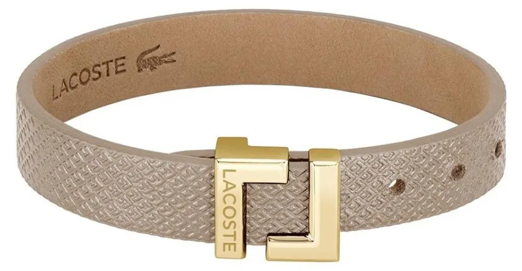 Bracelet Lura 2040216 en cuir beige avec finitions dorées artisanales