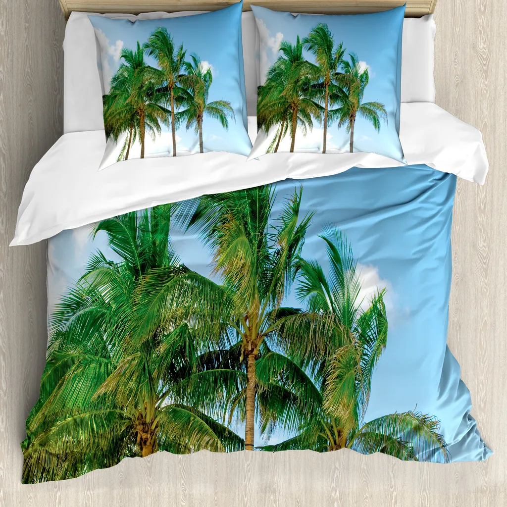 ABAKUHAUS Copripiumino Tropicale 155x220 - Set Letto Esotico Antiacaro