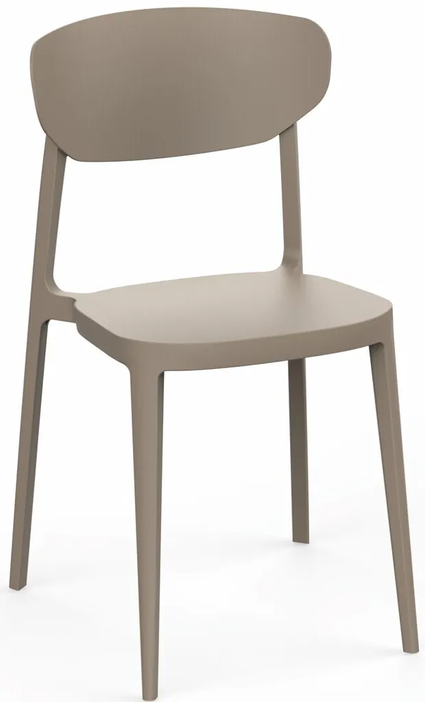 Poltrona da Giardino MARE Impilabile Taupe | Arredo Esterno Elegante