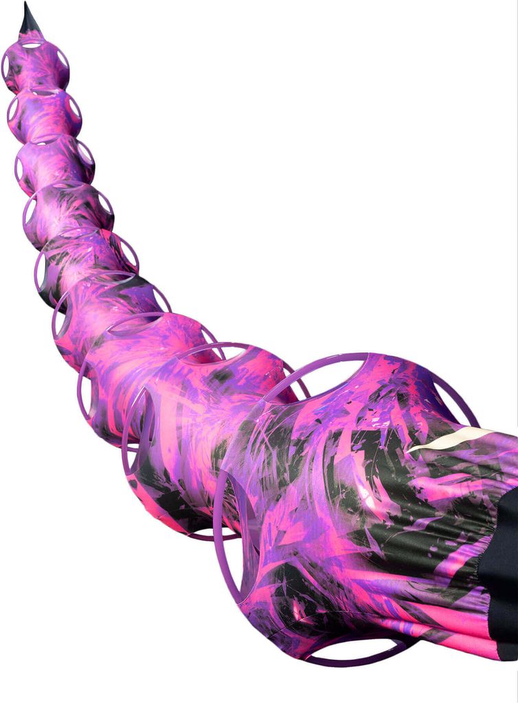 7,5m PSYWORK Schwarzlicht Deko Objekt Psy Tentakel "Amethyst Deceiver", Ø 40cm