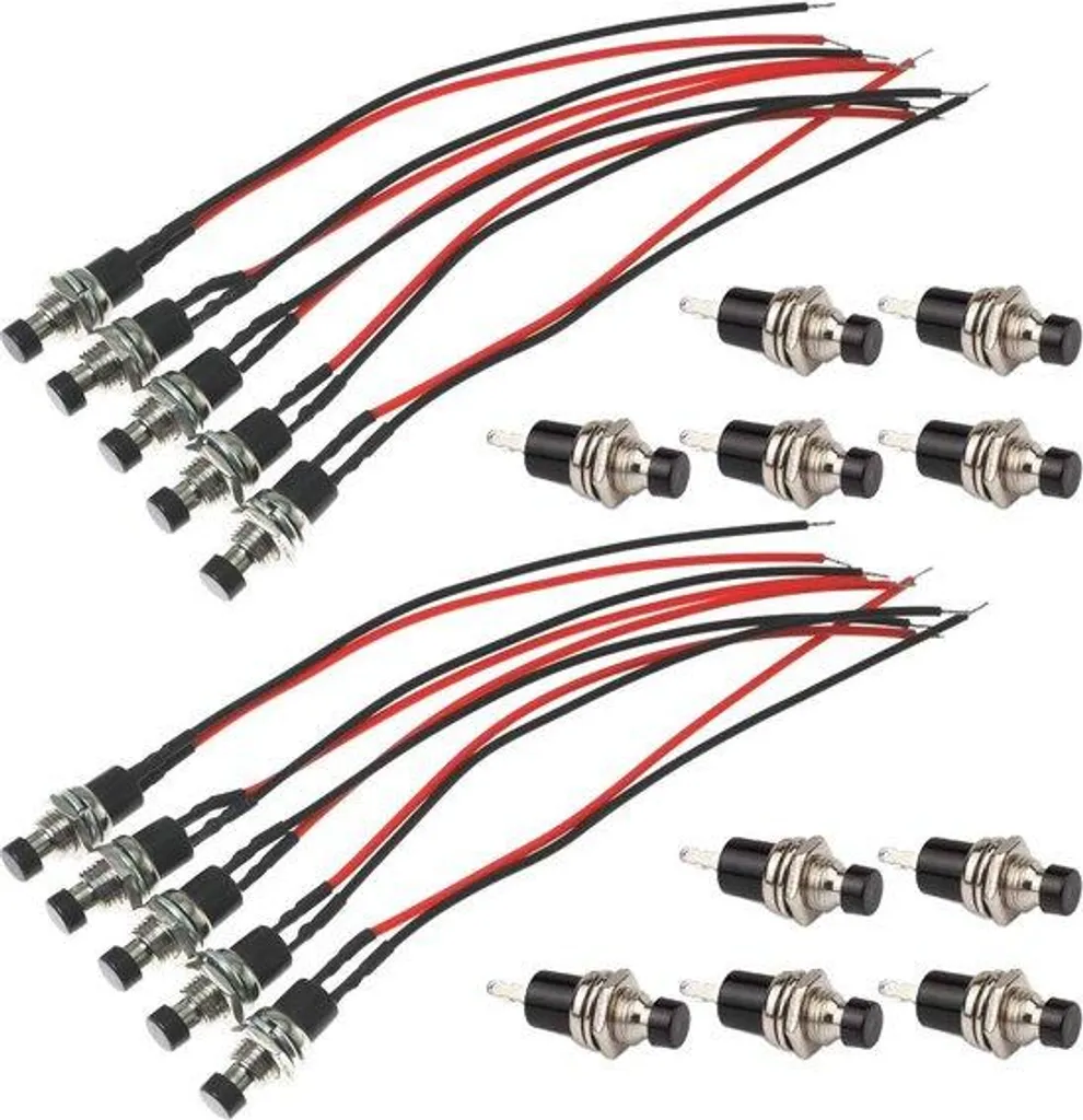 Interrupteur à bouton-poussoir miniature SPST 250V pour montage