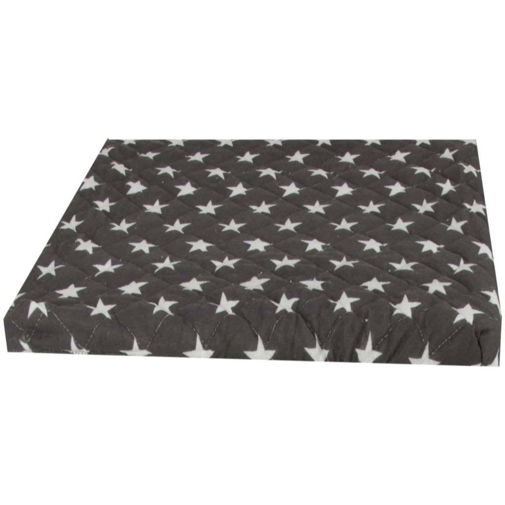 A rectangular object with a star pattern on a white background.