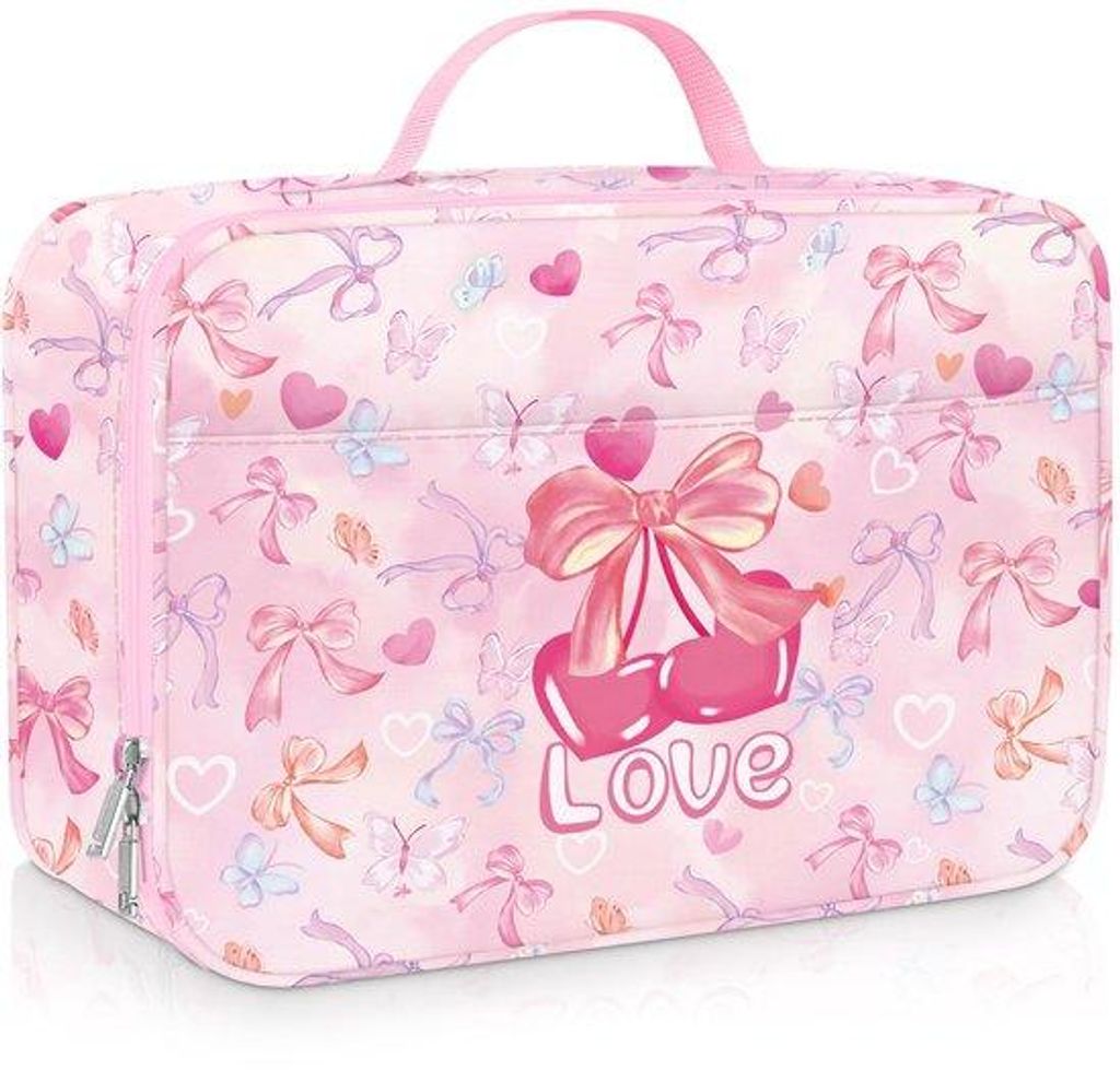 Kleiner roter Vlieskleine Picknicktas für Mädchen Wasserabweisender Schultasche mit Vliesdecke