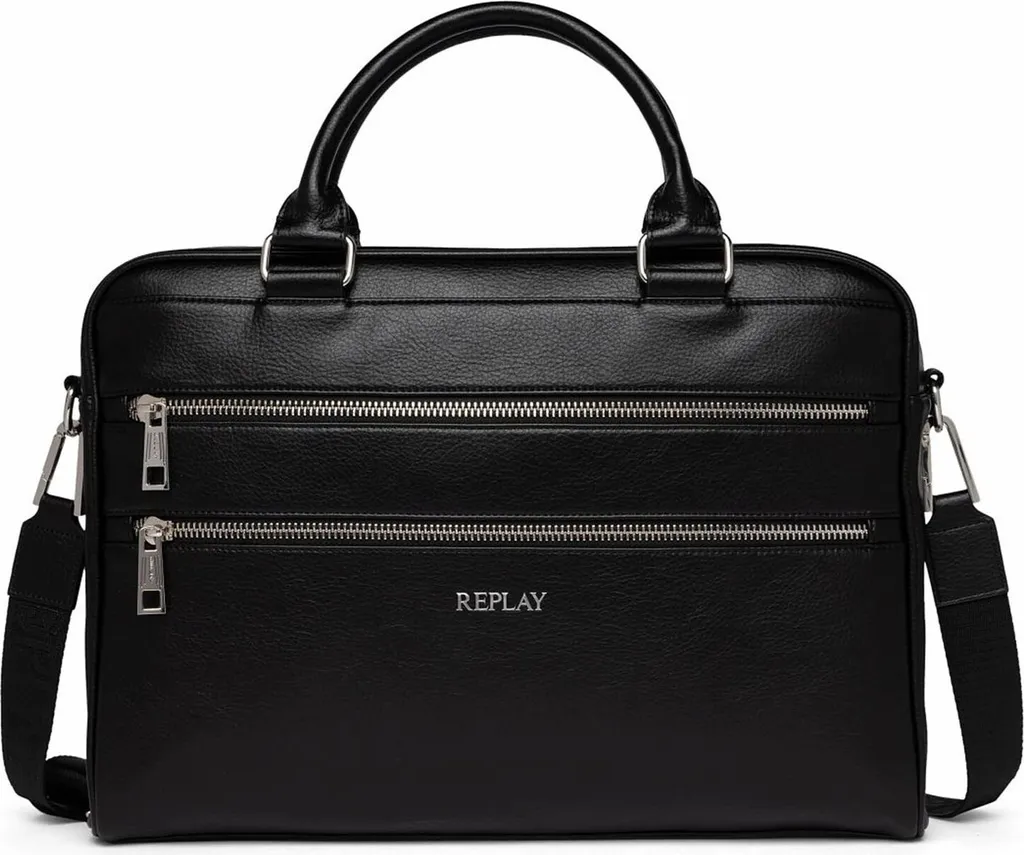 REPLAY sac d'ordinateur portable noir pour homme d'affaires élégant