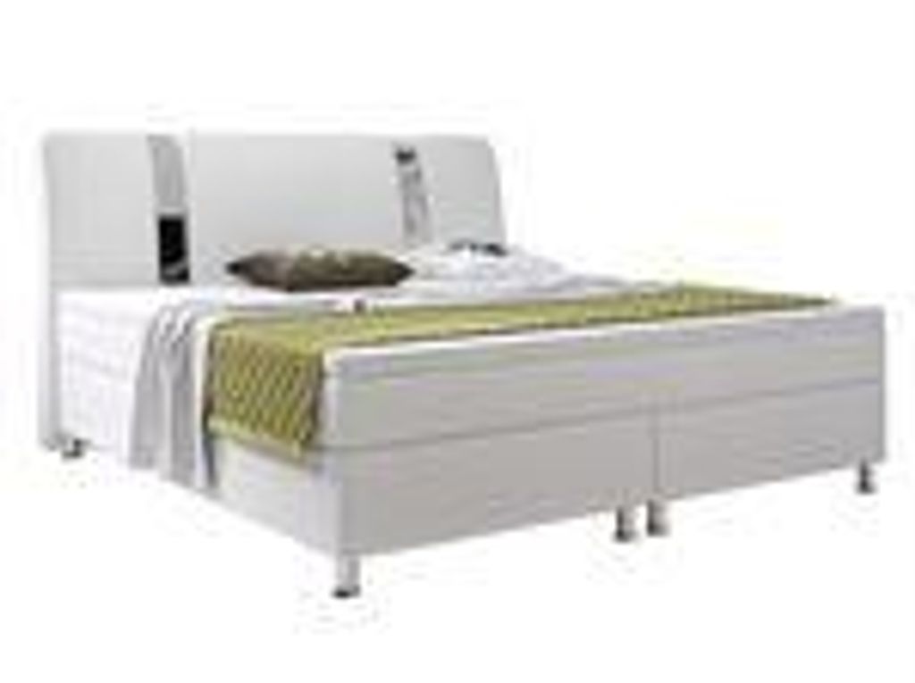 Elegantes Riva Boxspringbett 180x200 cm in Weiß