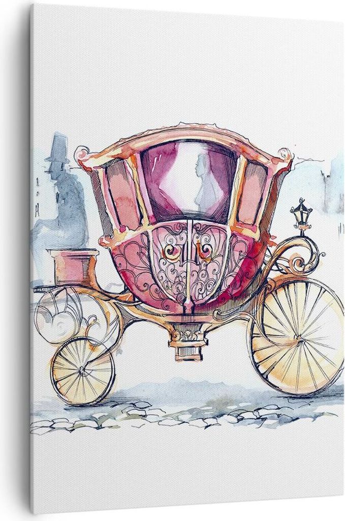 Bild auf Leinwand - Leinwandbild - Einteilig - Wagen antik Eleganz - 70x100cm - Wand Bild - Wanddeko - Wandbilder - Leinwanddruck - Wanddekoration ...