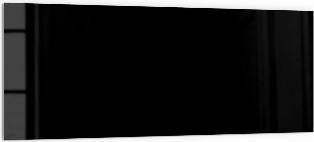 DEQORI Küchenrückwand Glas 125x50 cm 'Schwarz' Spritzschutz Produktbild 